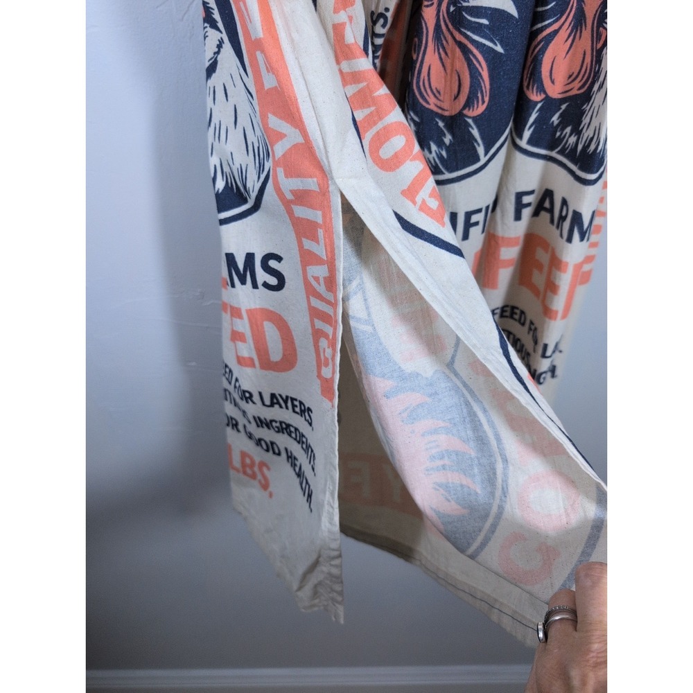 Flour Sack Cotton Wide Leg Rooster Pants Garden Hippie Cottage Core Boho OSFA - Picture 4 of 6